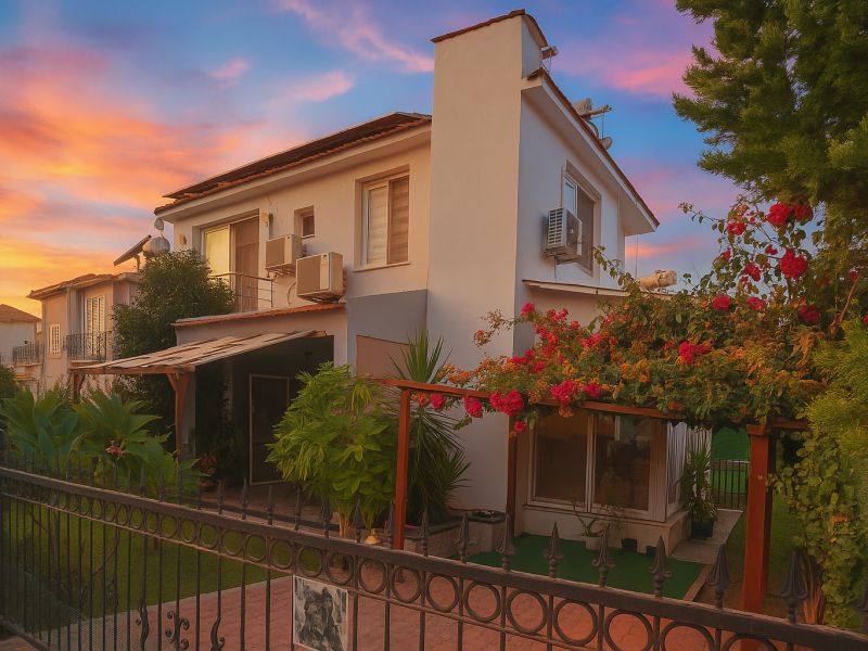 Çatalköy’de, Tüm olanaklara yakın konumda şık 2 yatak odalı müstakil Villa